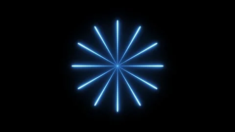 Firework Radial neon animated pulsing sunburst laser rays beam loop on 4k b.. Stock Footage 344205412