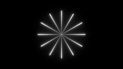 Firework Radial neon animated pulsing sunburst laser rays beam loop on 4k b.. Stock Footage 344205413