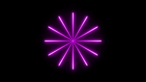 Firework Radial neon animated pulsing sunburst laser rays beam loop on 4k b.. Stock Footage 344205414