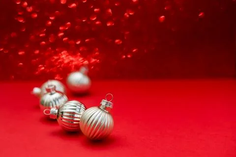 Firework on red bokeh Lights and space for text.Abstract background Stock Photos