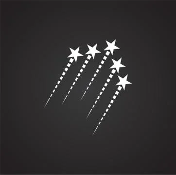 Firework related icon on background for graphic and web design. Simple Illustrazione stock
