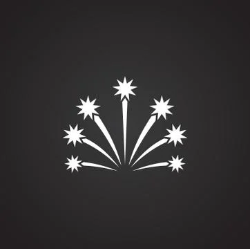 Firework related icon on background for graphic and web design. Simple Stock Illustration