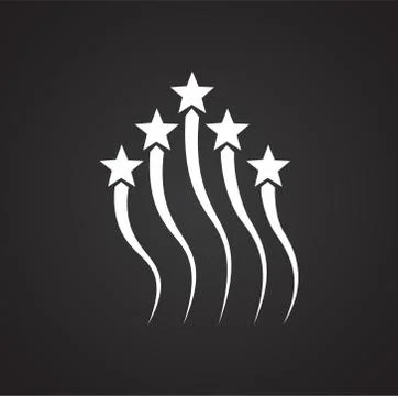 Firework related icon on background for graphic and web design. Simple イラスト素材