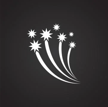 Firework related icon on background for graphic and web design. Simple 스톡 일러스트