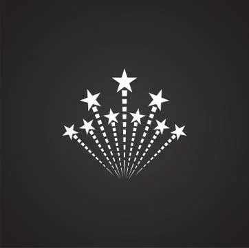 Firework related icon on background for graphic and web design. Simple 스톡 일러스트