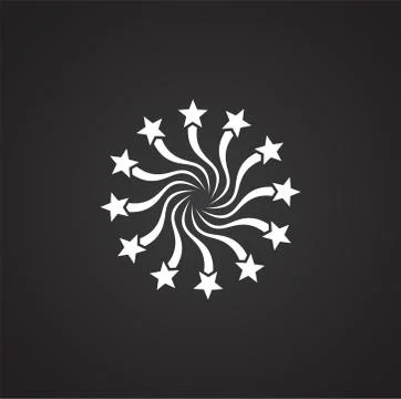 Firework related icon on background for graphic and web design. Simple Иллюстрация
