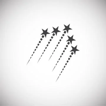 Firework related icon on background for graphic and web design. Simple 스톡 일러스트