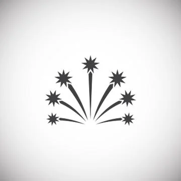 Firework related icon on background for graphic and web design. Simple 스톡 일러스트