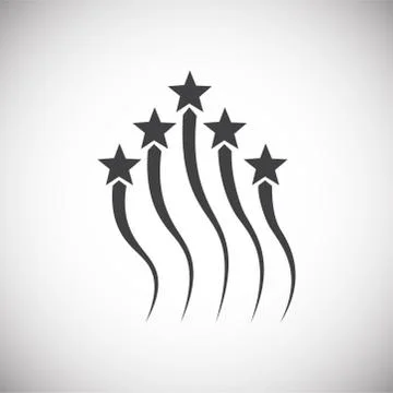 Firework related icon on background for graphic and web design. Simple Stock Illustration