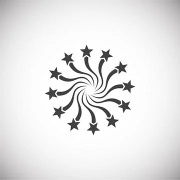 Firework related icon on background for graphic and web design. Simple 스톡 일러스트