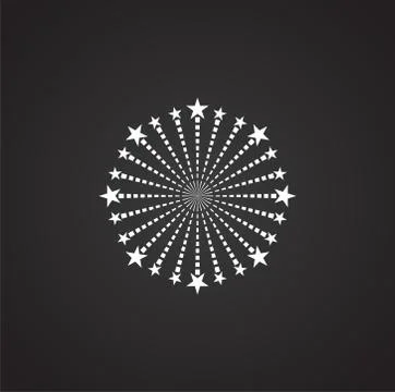 Firework related icon on background for graphic and web design. Simple Stock Illustration