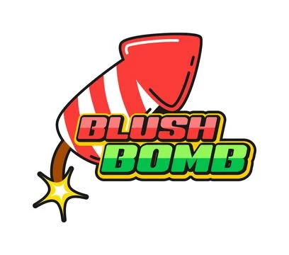 Firework rocket bomb, TNT retro Y2K sticker Stock Illustration