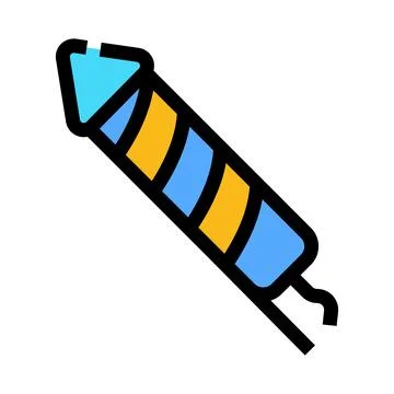 Firework rocket celebrating festive event party fun Illustrazione stock