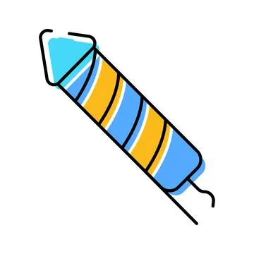 Firework rocket celebrating festive holiday events Stock Illustration
