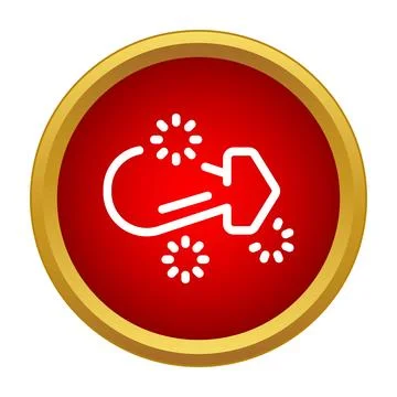 Firework rocket celebrating success and achievement icon Stock Illustration