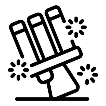 Firework rocket exploding with sparks flying around Stock Illustration