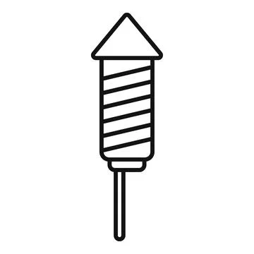 Firework rocket exploding with stars and stripes pattern イラスト素材