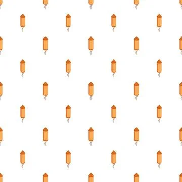 Firework rocket explosive celebration festive seamless pattern Иллюстрация