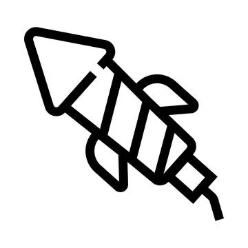 Firework rocket icon celebrating festive occasions Stock Illustration