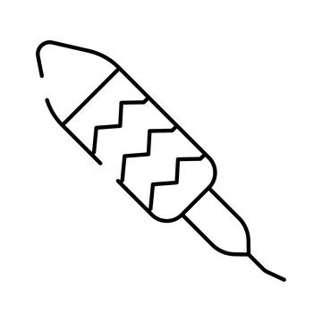 Firework rocket icon celebrating festive event Stock Illustration