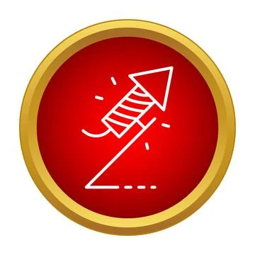 Firework rocket icon for celebration event design Stock Illustration