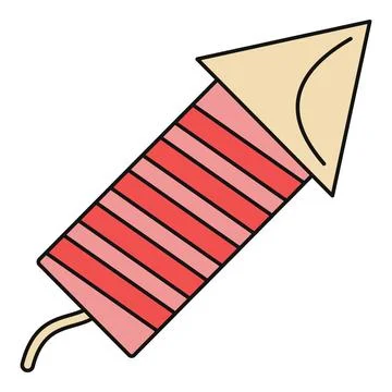 Firework rocket icon for celebration event 스톡 일러스트