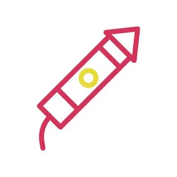 Firework rocket icon. Concept of celebration, festival, and party. Stock Illustration