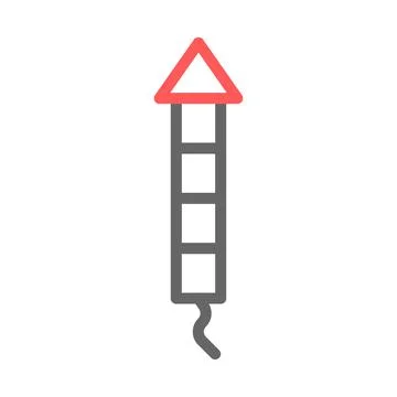 Firework rocket icon. Concept of celebration, party, and fun. Stock Illustration
