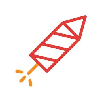 Firework rocket icon. Concept of celebration, festival, and party. Stock Illustration