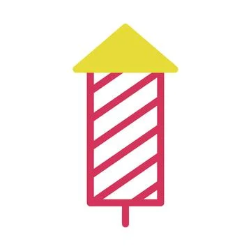 Firework rocket icon. Concept of celebration, festival, and fireworks display Stock Illustration