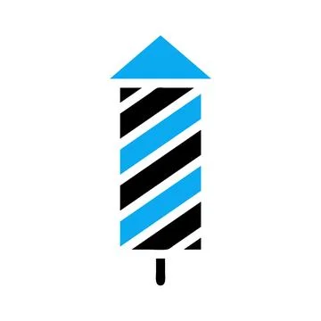 Firework Rocket Icon. Concept of Celebration, Fireworks, and Festivities. Stock Illustration