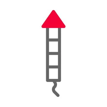 Firework rocket icon. Concept of celebration, festivity, and pyrotechnics. Stock Illustration