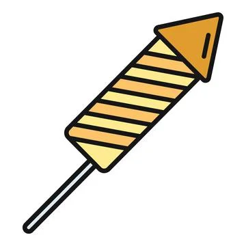 Firework rocket icon for festive celebration design Stock Illustration
