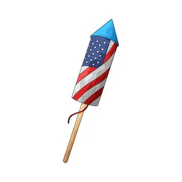 Firework rocket illustration Illustration