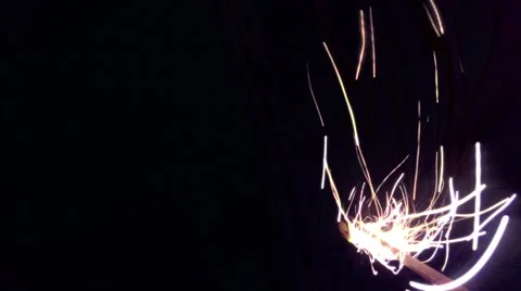 Firework Rocket Launched Into The Sky Stock Footage 52322948