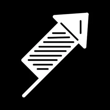 Firework rocket line icon, solid vector sign, linear style pictogram isolated on Illustrazione stock