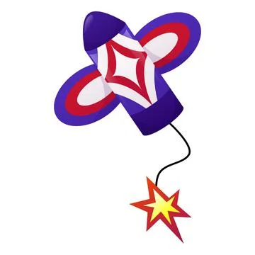 Firework rocket petard explosion with burning wick, vector cartoon party Stock Illustration