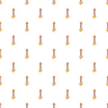 Firework rocket repeating pattern creating celebration background 스톡 일러스트