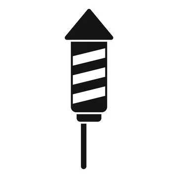 Firework rocket standing on the ground for holiday celebration Stock Illustration