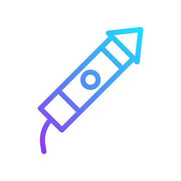 Firework rocket vector icon with gradient color Stock Illustration