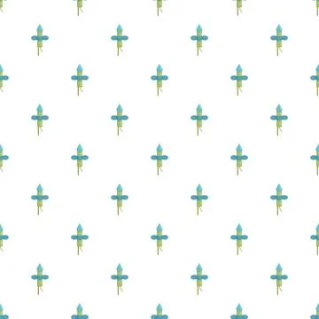 Firework rockets creating a festive seamless pattern background Stock Illustration