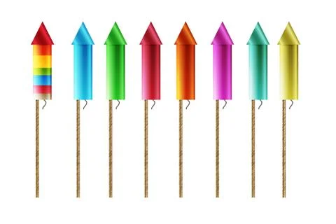 Firework rockets Stock Illustration