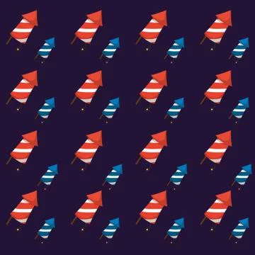 Firework rockets pattern Stockillustratie