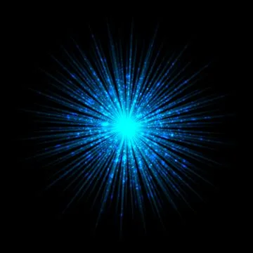 Firework salute magic light effect stars burst isolated on trans Stock Illustration