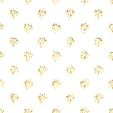Firework seamless pattern celebrating festive carnival holidays Stock Illustration