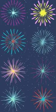 Firework set Stock Illustration