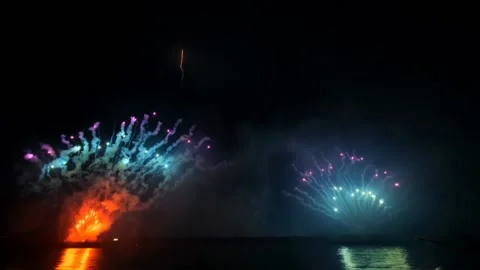 Firework show at Diwali night. Video stock 218283040