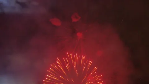 Firework show in light and sound festival. Stock Footage 149545130