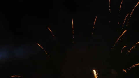 Firework show in light and sound festival. Video stock 149545171