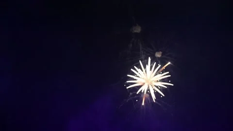 Firework show in light and sound festival. Stock Footage 149569990